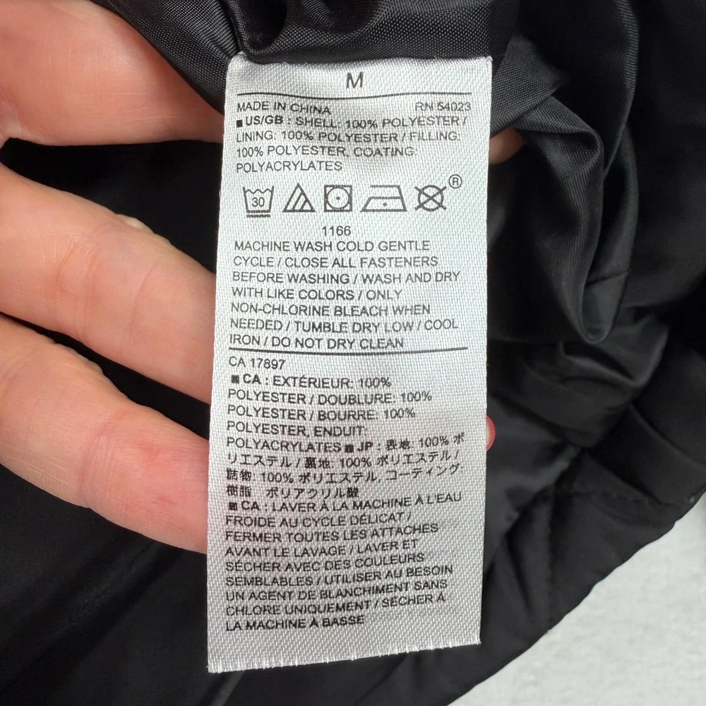 Banana Republic Medium Jacket WR Quilted Bomber Black S/594218 Diamond Stitch